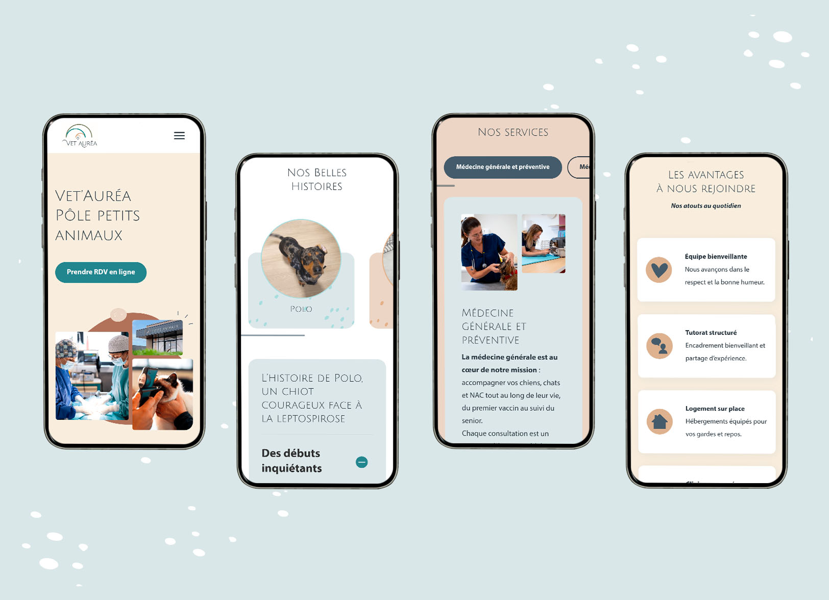 Présentation du site responsable sur mobile.